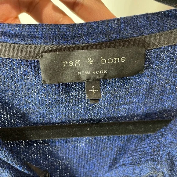 Rag & Bone Navy Blue Knit merino top - Picture 6 of 7